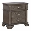 Furniture of America Charo Wood 2-Drawer Nightstand with USB Port in Gray