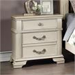 Furniture of America Charo Wood 2-Drawer Nightstand with USB Port in White