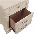 Furniture of America Charo Wood 2-Drawer Nightstand with USB Port in White