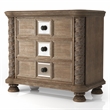 Furniture of America Racha Transitional Wood 3-Drawer Nightstand in Natural Tone