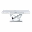 Furniture of America Mersa Glam Metal 3-Piece Coffee Table Set in Chrome