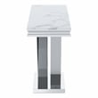 Furniture of America Mersa Glam Metal Pedestal Console Table in Chrome