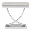 Furniture of America Linke Glam Metal 2-Piece Coffee Table Set in Chrome