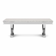 Furniture of America Linke Glam Metal 2-Piece Coffee Table Set in Chrome