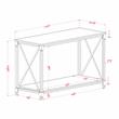 Furniture of America Clarissa Industrial Metal 1-Shelf Console Table in Black
