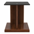 Furniture of America Thame Glass Top 3-Piece Coffee Table Set in Dark Walnut