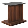 Furniture of America Thame Glass Top 3-Piece Coffee Table Set in Dark Walnut