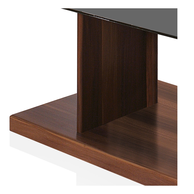 Furniture of America Thame Contemporary Wood Coffee Table in Dark Walnut