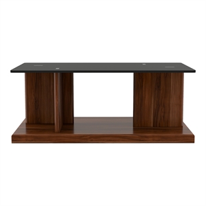 Furniture of America Thame Contemporary Wood Coffee Table in Dark Walnut