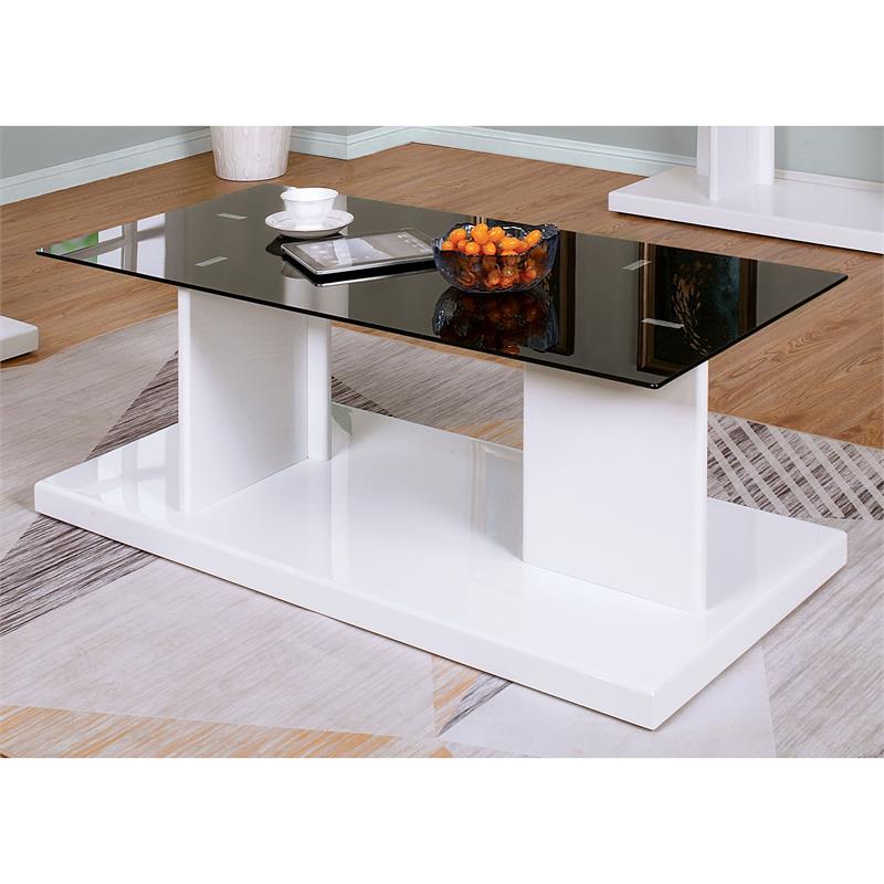 Furniture of America Thame Contemporary Wood Coffee Table in White