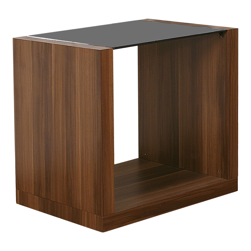 Furniture of America Trice Contemporary Wood 1-Shelf End Table in Walnut