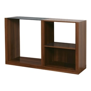 Furniture of America Trice Contemporary Wood 3-Shelf Console Table in Walnut