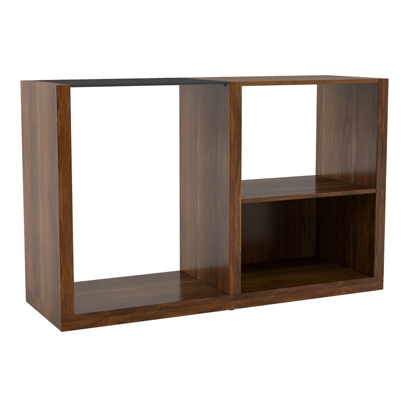 Furniture of America Trice Contemporary Wood 3-Shelf Console Table in Walnut