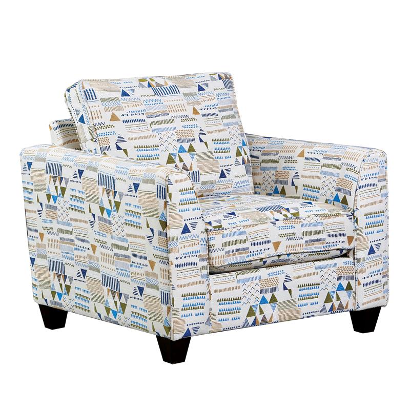 Furniture of America Eland Contemporary Fabric Upholstered Chair in Multi-Color