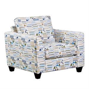 furniture of america eland contemporary fabric upholstered chair in multi-color