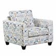 Furniture of America Eland Contemporary Fabric Upholstered Chair in Multi-Color