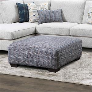 Furniture of America Eland Fabric Upholstered Ottoman in Multi-Color