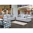 Furniture of America Graw Transitional Fabric Upholstered Loveseat in Gray