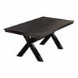 Furniture of America Kay Rustic Wood 5-Piece Dining Set in Black and Beige