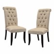 Furniture of America Kay Rustic Wood 5-Piece Dining Set in Black and Beige