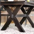 Furniture of America Kay Rustic Wood 5-Piece Dining Set in Black and Beige