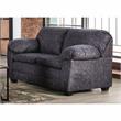 Furniture of America Matlo Contemporary Fabric 2-Piece Sofa Set in Charcoal