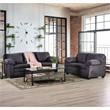 Furniture of America Matlo Contemporary Fabric Upholstered Loveseat in Charcoal