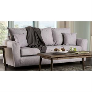 Furniture of America Argan Contemporary Fabric Upholstered Sofa in Gray