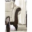 Furniture of America Kelte Traditional Chenille 2-Piece Sofa Set in Gray