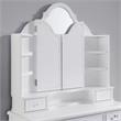 Furniture of America Estae Traditional Solid Wood 3-Piece Vanity Set in White