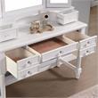 Furniture of America Estae Traditional Solid Wood 3-Piece Vanity Set in White