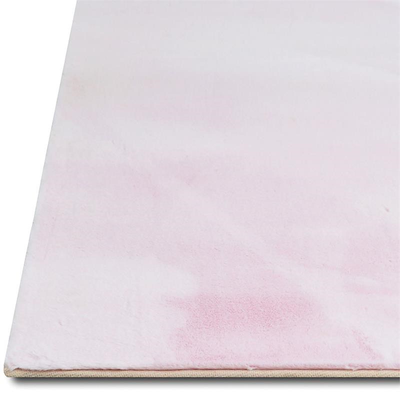 Furniture of America Munsy Contemporary Fabric 5'x7' Area Rug in Pink