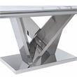 Furniture of America Rosa Glam Metal 5-Piece Dining Table Set in Gray
