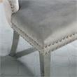Furniture of America Hiddleston Metal 7-Piece Dining Set in Chrome and Gray