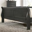 Furniture of America Jussy Transitional Solid Wood Cal King Sleigh Bed in Gray
