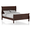 Furniture of America Jussy Transitional Solid Wood King Sleigh Bed in Cherry