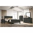 Furniture of America Jussy Transitional Solid Wood King Sleigh Bed in Gray