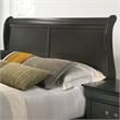Furniture of America Jussy Transitional Solid Wood King Sleigh Bed in Gray