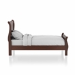 Furniture of America Jussy Transitional Solid Wood Queen Sleigh Bed in Cherry