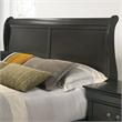 Furniture of America Jussy Transitional Solid Wood Queen Sleigh Bed in Gray