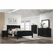 Furniture of America Jussy Transitional Solid Wood 6-Drawer Dresser in Black