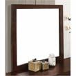 Furniture of America Jussy Transitional Solid Wood Framed Mirror in Cherry