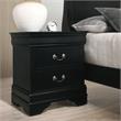 Furniture of America Jussy Transitional Solid Wood 2-Drawer Nightstand in Black
