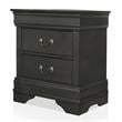 Furniture of America Jussy Transitional Solid Wood 2-Drawer Nightstand in Gray