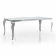 Furniture of America Edi Metal 5-Piece Dining Table Set in White and Black