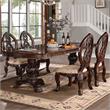 Furniture of America Roo Traditional Wood 5-Piece Dining Table Set in Cherry