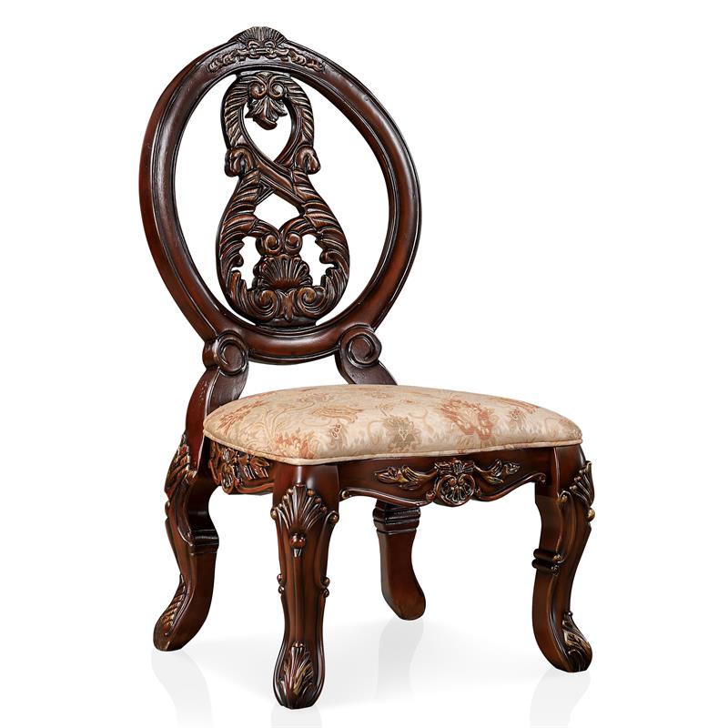Furniture of America Roo Traditional Wood 5-Piece Dining Table Set in Cherry