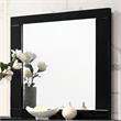 FOA Malva 5pc Black Wood Bedroom Set-Cal King + 2 Nightstands + Dresser + Mirror