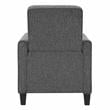 Ducee Transitional 2-Piece Gray Fabric Push Back Chair and Cleaning Care Kit Set