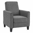 Ducee Transitional 2-Piece Gray Fabric Push Back Chair and Cleaning Care Kit Set